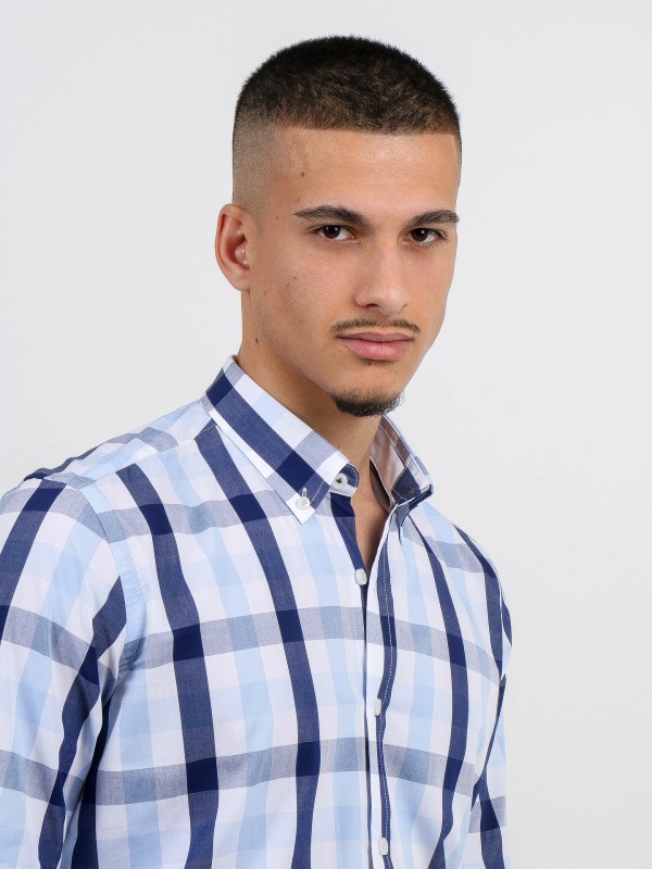 Camisa de algodo padro xadrez