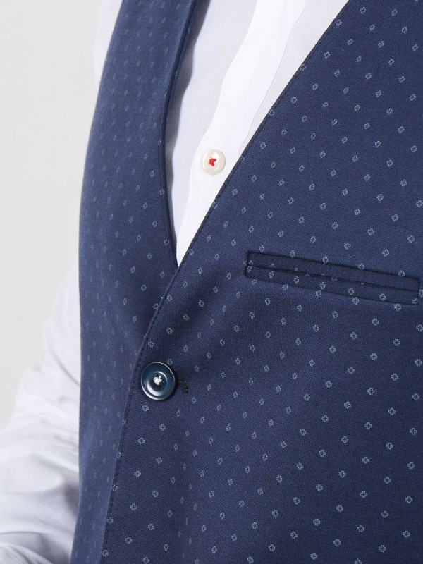 Colete com padrão tecido de malha Colete com padrão tecido de malha