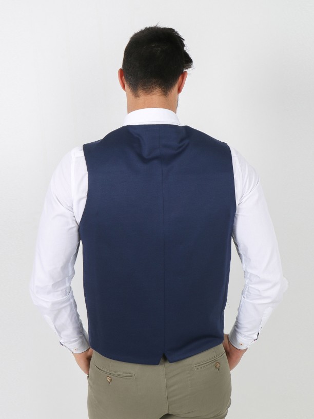 Knit fabric pattern waistcoat