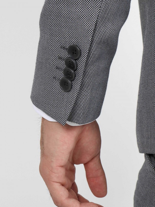 Regular fit micro pattern suit
