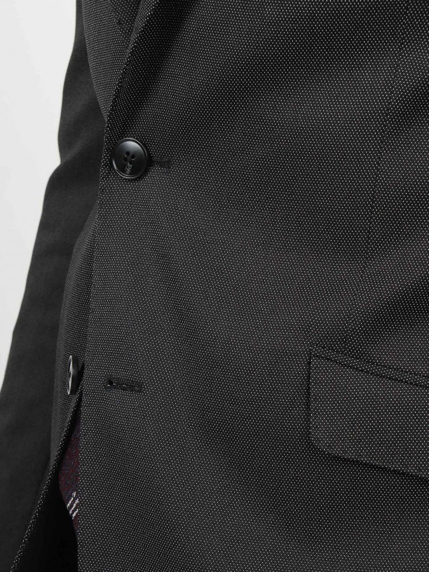 Slim fit micro pattern suit