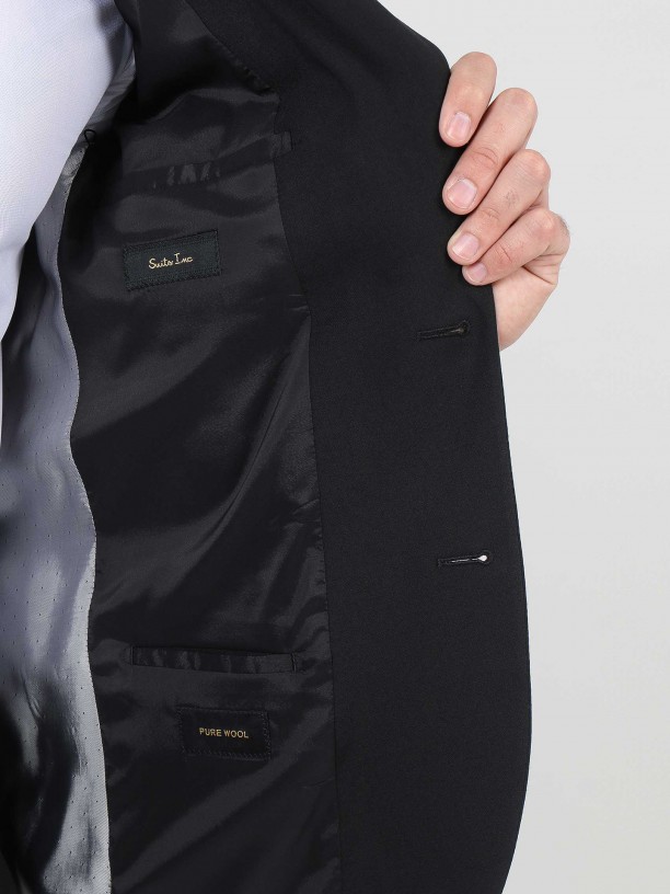 Fato slim fit 100% lã Fato slim fit 100% lã