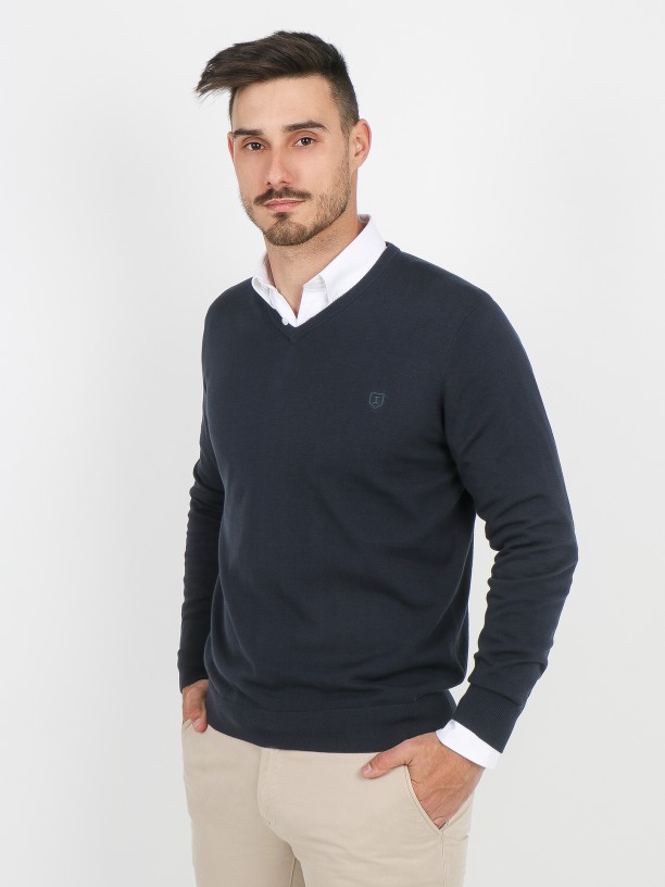 Camisola de malha 100% algodão Camisola de malha 100% algodão