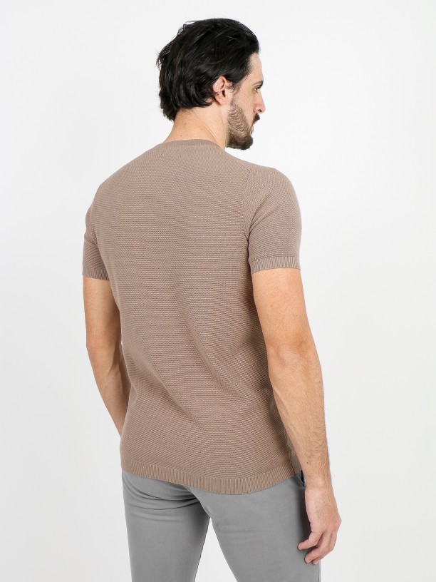 Camiseta de punto estructura algodón Camiseta de punto estructura algodón