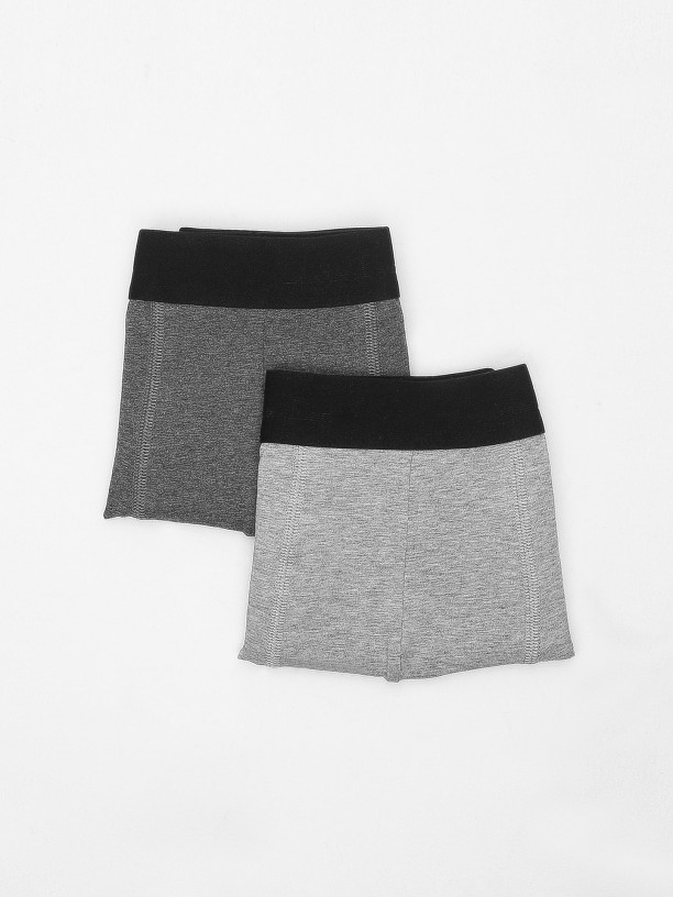 2-pack elastic cotton boxers