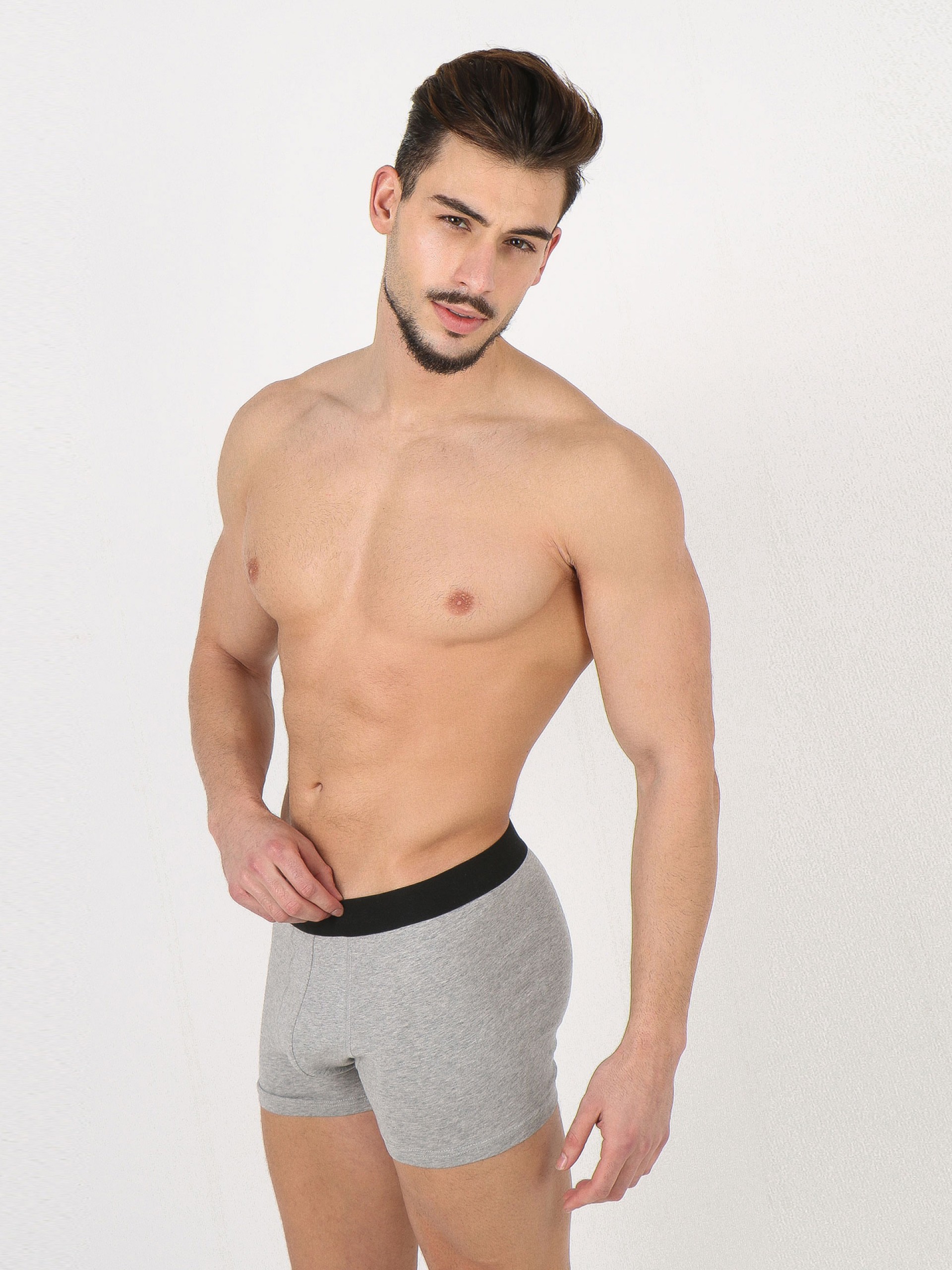 Boxers de algodão elástico 2-pack