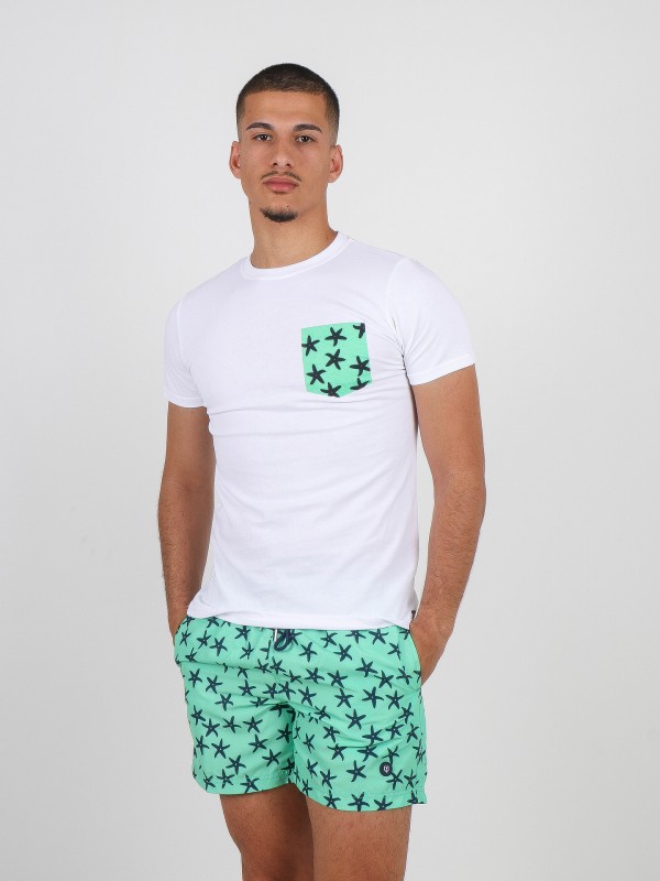 Stars pattern swim shorts