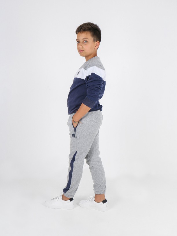 Tracksuit pants with side band detail