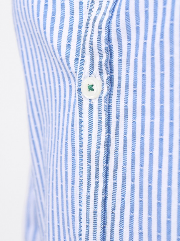 Camisa 100% algodão com gola mandarim