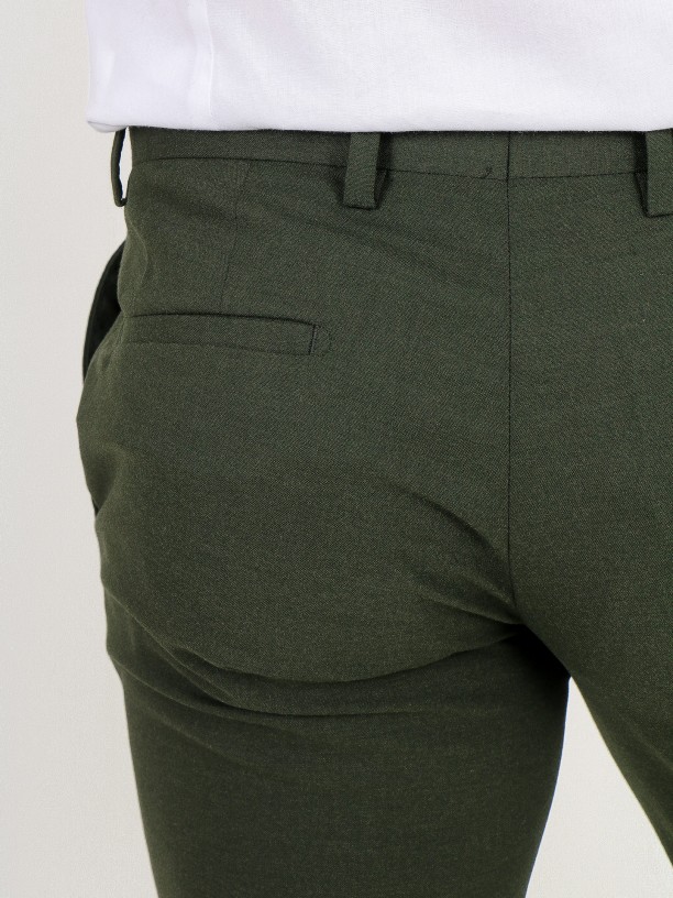 Fato liso slim fit vegan fabric Fato liso slim fit vegan fabric