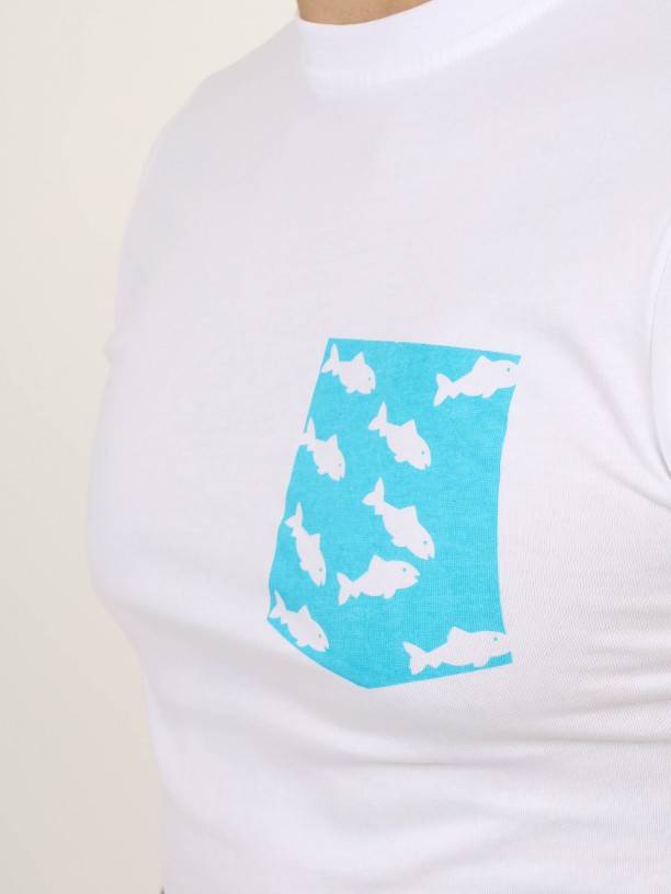 T-shirt 100% algodão com estampado T-shirt 100% algodão com estampado