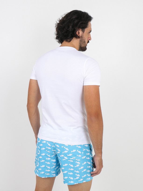 T-shirt 100% algodão com estampado T-shirt 100% algodão com estampado
