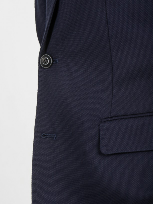 Fine cotton microstructured blazer Fine cotton microstructured blazer