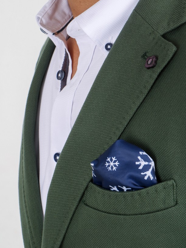 Fine cotton microstructured blazer