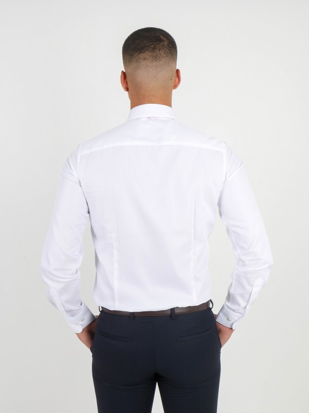 Camisa clásica micro estructura slim fit Camisa clásica micro estructura slim fit
