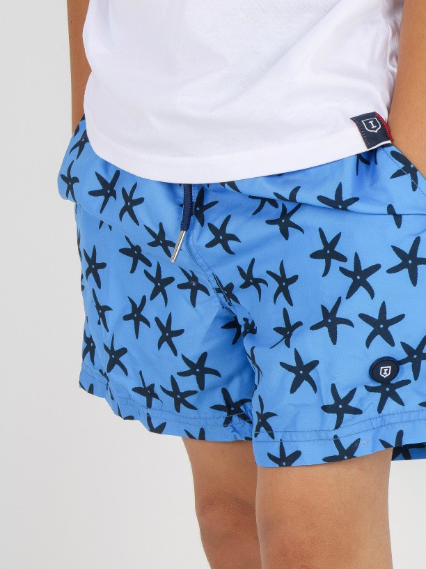 Stars pattern swim shorts
