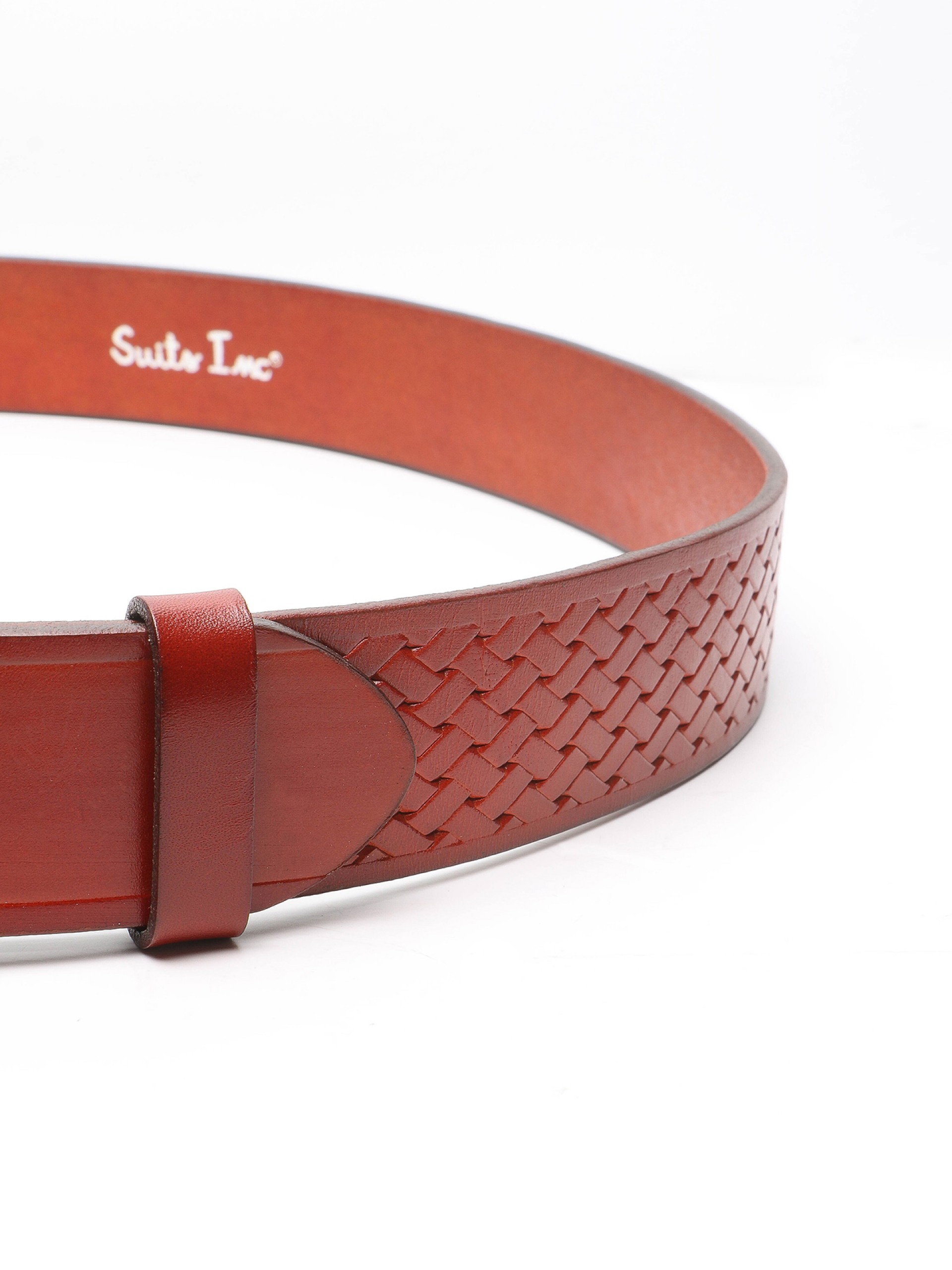 Cinturón casual en piel