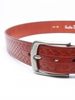 Leather casual belt