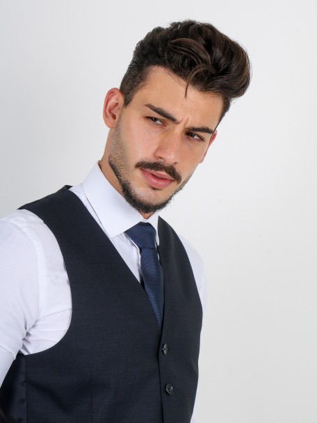 Colete cl�ssico com padr�o 100% l�