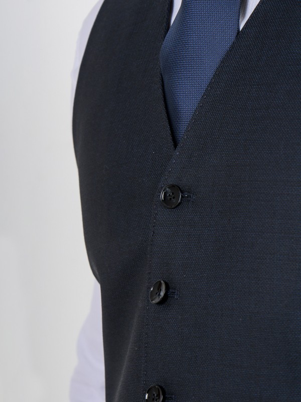 Colete clássico com padrão 100% lã Colete clássico com padrão 100% lã