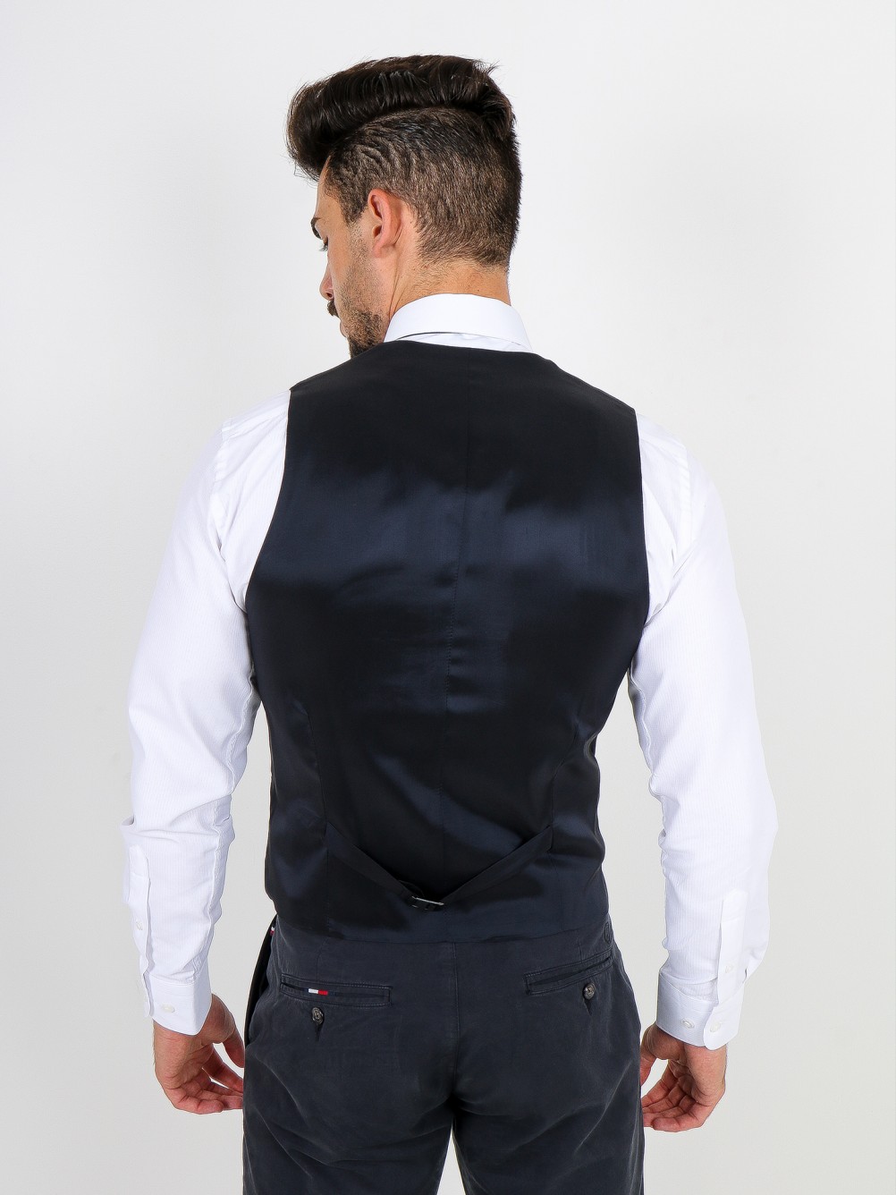 Colete cl�ssico com padr�o 100% l�