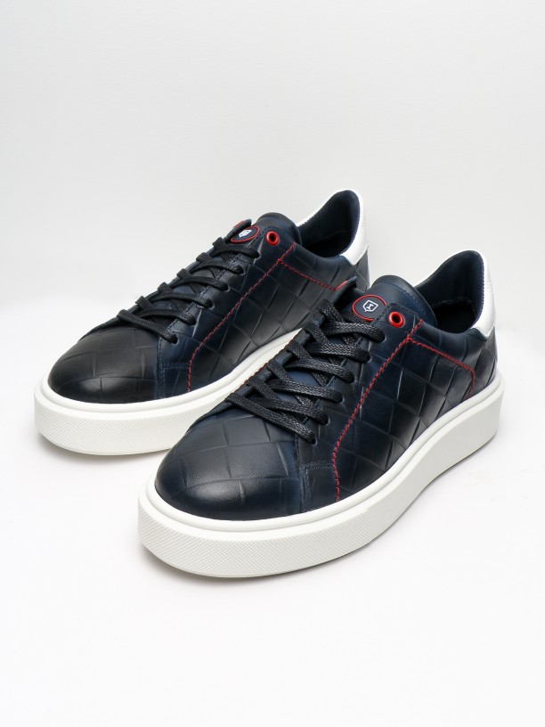 Leather sneakers with pattern Leather sneakers with pattern