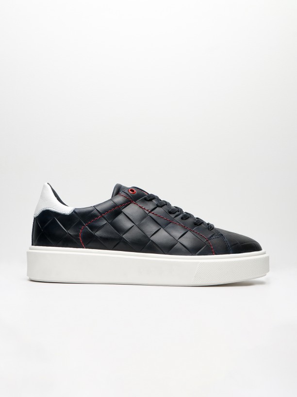 Leather sneakers with pattern Leather sneakers with pattern