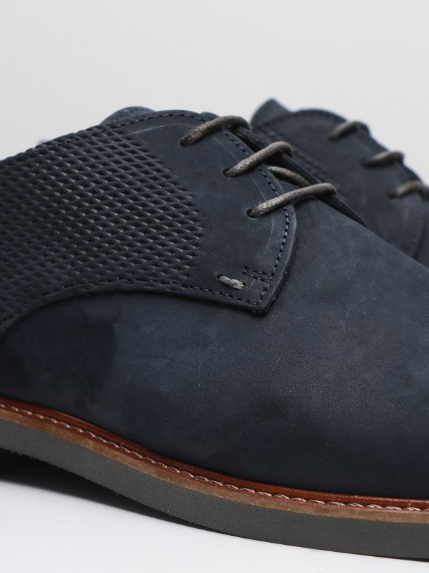 Sapato casual de pele croute Sapato casual de pele croute