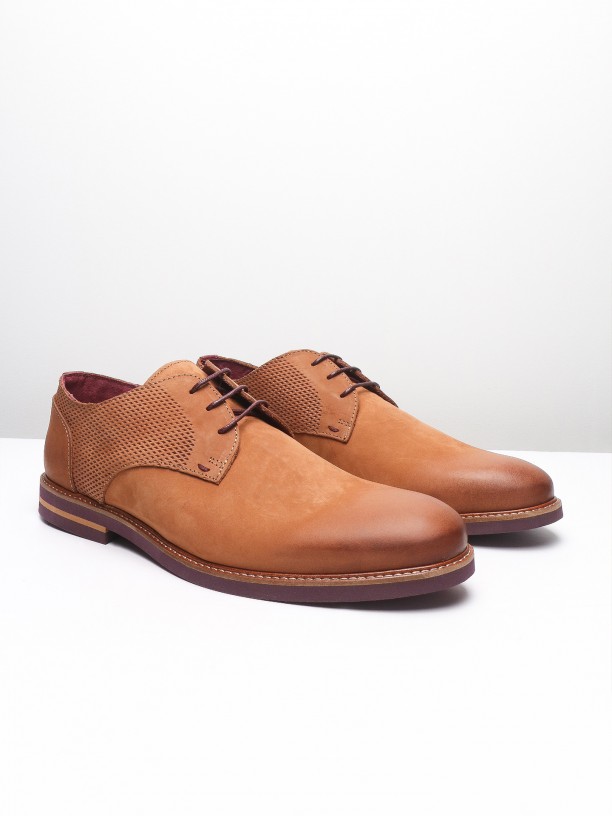 Zapato casual de piel serraje Zapato casual de piel serraje