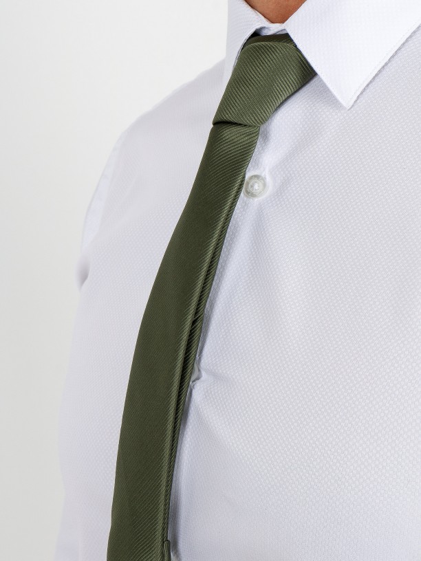 Camisa clįsica micro estructura slim fit Camisa clįsica micro estructura slim fit