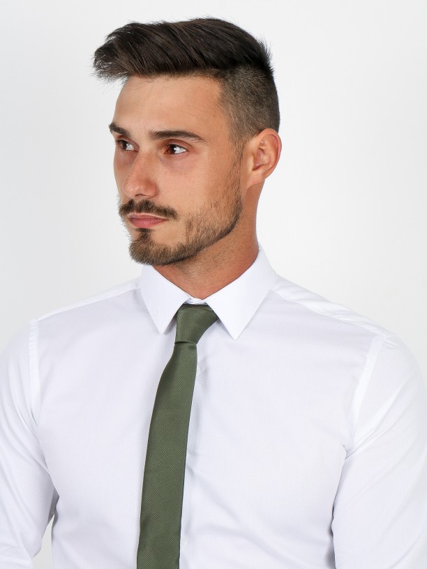 Camisa clįsica micro estructura slim fit Camisa clįsica micro estructura slim fit