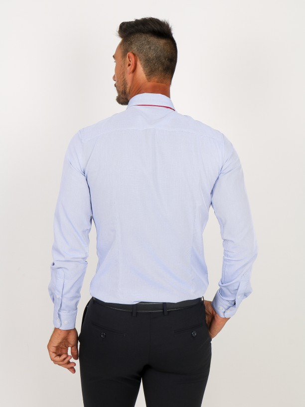 Slim fit micro structure elegant shirt Slim fit micro structure elegant shirt