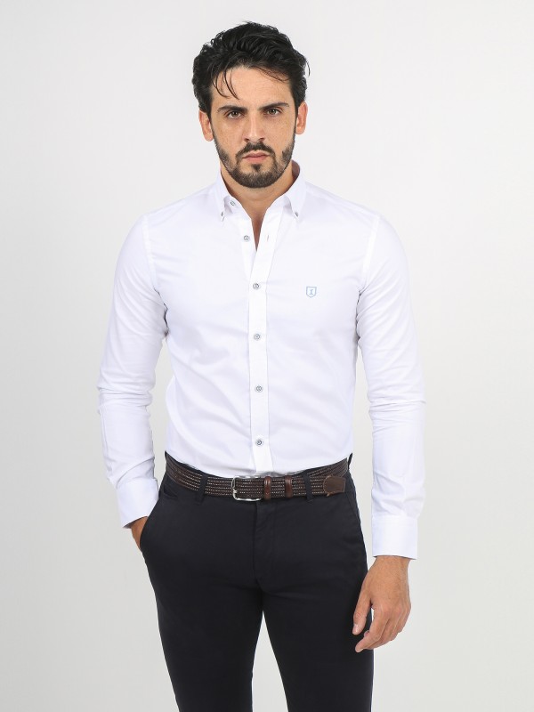 Plain shirt with elbow pads