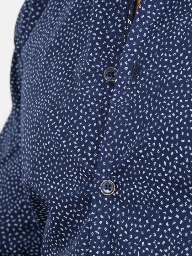 Camisa micro padrão slim fit Camisa micro padrão slim fit