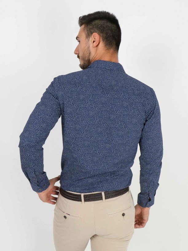 Camisa micro padrão slim fit Camisa micro padrão slim fit