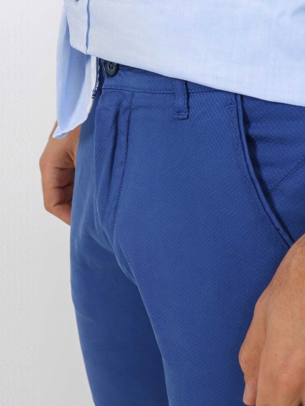 Pantalones chino algodón estructura slim fit