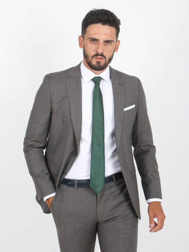 Traje de micro estampado regular fit 100% lana Traje de micro estampado regular fit 100% lana