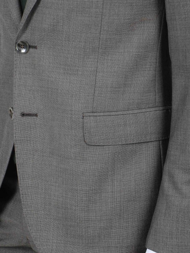 Traje de micro estampado regular fit 100% lana Traje de micro estampado regular fit 100% lana