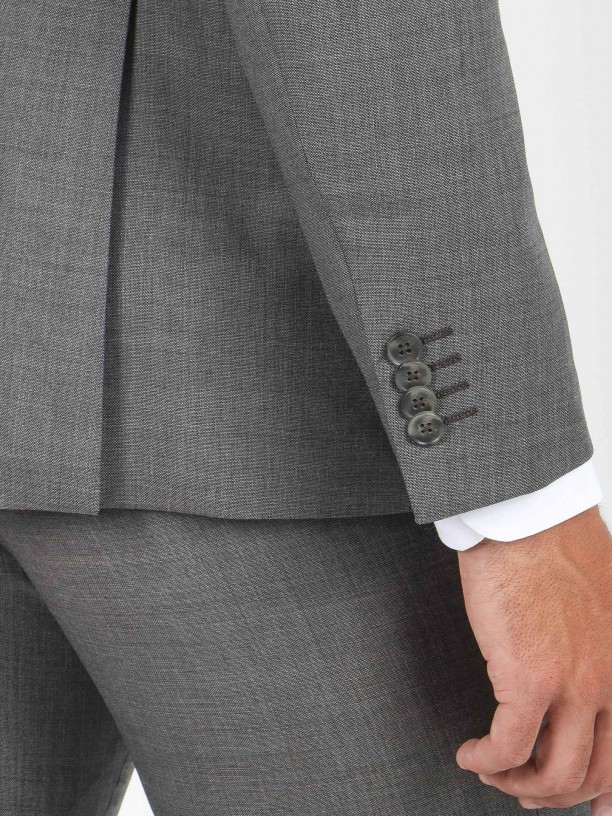 100% wool micro pattern regular fit suit 100% wool micro pattern regular fit suit