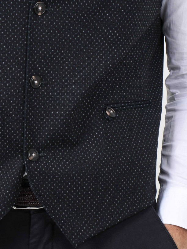 Knit fabric pattern waistcoat