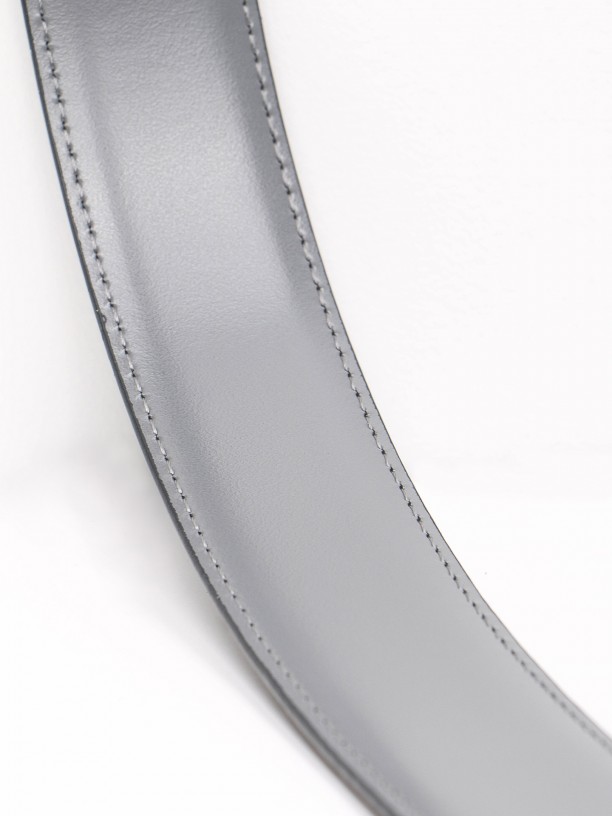 Reversible leather elegant belt