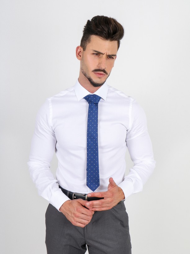 Slim fit micro structured classic shirt Slim fit micro structured classic shirt