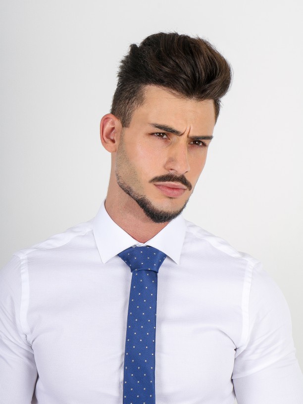 Slim fit micro structured classic shirt Slim fit micro structured classic shirt