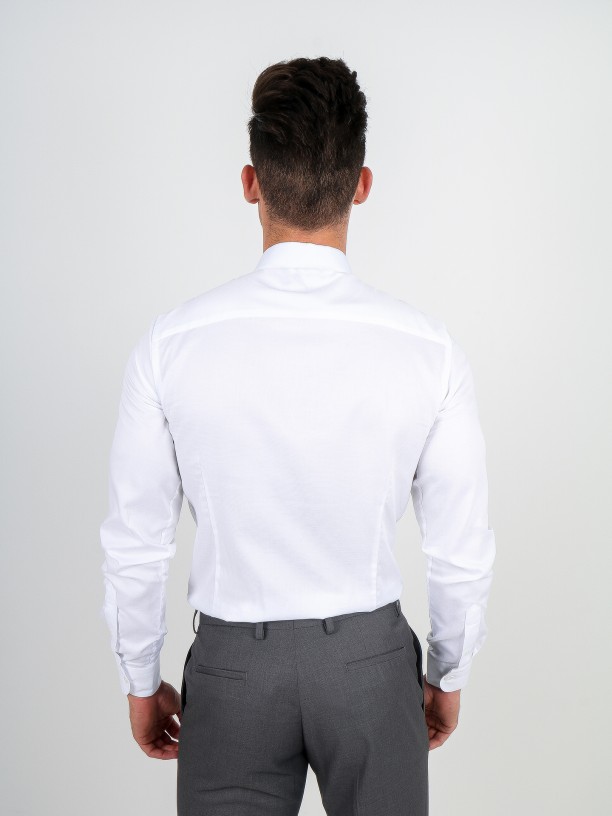 Slim fit micro structured classic shirt Slim fit micro structured classic shirt
