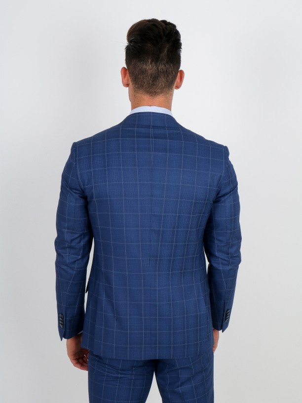Traje de estampado cuadros slim fit Traje de estampado cuadros slim fit