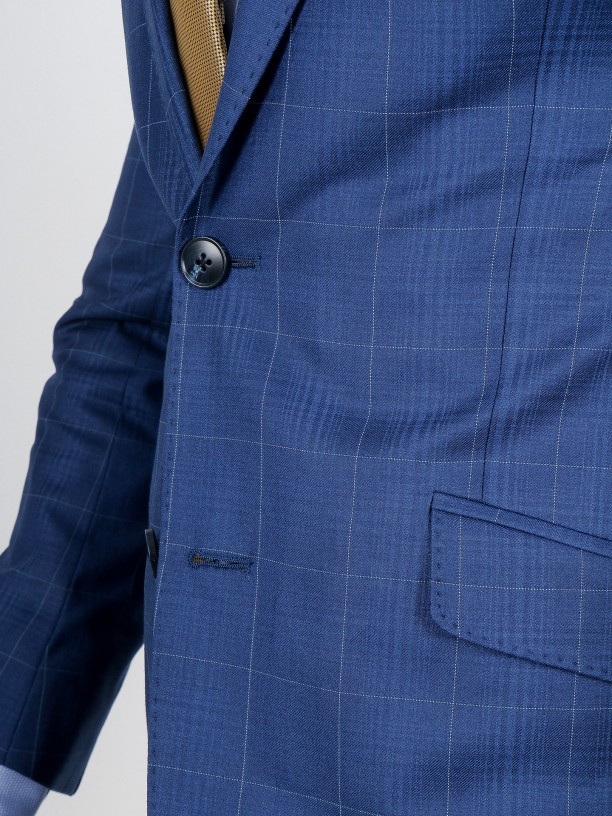 Traje de estampado cuadros slim fit Traje de estampado cuadros slim fit