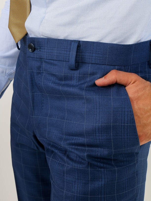Traje de estampado cuadros slim fit Traje de estampado cuadros slim fit
