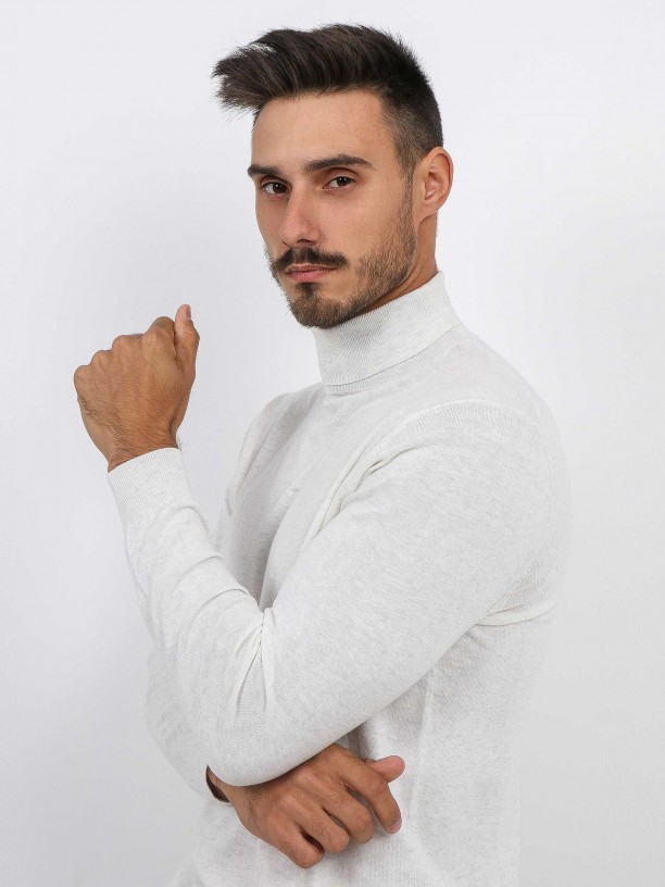 High neck cotton cashmere sweater High neck cotton cashmere sweater