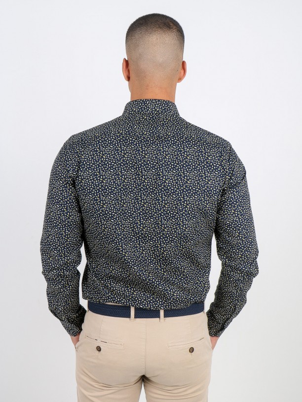 Leafs pattern cotton shirt Leafs pattern cotton shirt