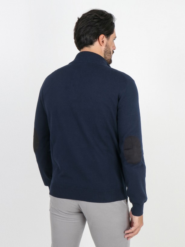 Camisola de malha meio fecho por botões Camisola de malha meio fecho por botões